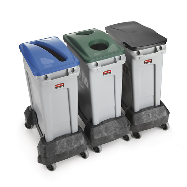 Poubelle de tri 60 litres Slim Jim RUBBERMAID - 1