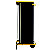 Poubelle de tri mobile à pédale avec frein de chute du couvercle nomade - 110l - emballages - gris manganese / jaune colza - 2