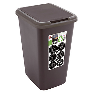 Poubelle de tri sélectif Green 50 L, coloris noir Poubelle de tri sélectif Green 50 L, coloris noir