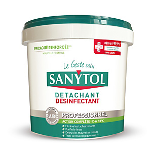 Poudre détachante désinfectante tous textiles Sanytol, seau de 1,5 kg Poudre détachante désinfectante tous textiles Sanytol, seau de 1,5 kg