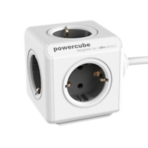 Powercube Allocacoc 1306GY/DEEXPC, 1,5 m, Tipo F, Gris, Blanco, 5 salidas AC, 230 V, 449 g