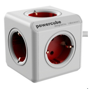 Powercube Allocacoc 1306RD/DEEXPC, 1,5 m, Tipo F, Rojo, Blanco, 5 salidas AC, 230 V, 449 g Powercube Allocacoc 1306RD/DEEXPC, 1,5 m, Tipo F, Rojo, Blanco, 5 salidas AC, 230 V, 449 g