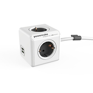 Powercube Allocacoc PowerCube, 1,5 m, 4 salidas AC, Interior, Tipo F, Tipo F, 1 mm² 1402GY/DEEUPC