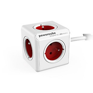 Powercube Allocacoc PowerCube, 1,5 m, Interior, Tipo E, Tipo E, 1 mm², Rojo, Blanco 2300RD/FREXPC