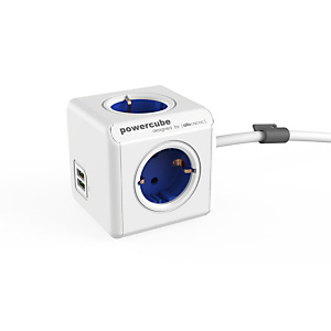 Powercube Allocacoc PowerCube Extended USB, 1,5 m, 4 salidas AC, Interior, Tipo F, Tipo F, 1 mm² 1402BL/DEEUPC