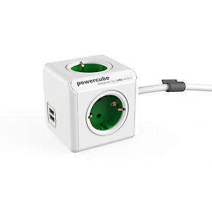 Powercube Allocacoc PowerCube Extended USB, 1,5 m, 4 salidas AC, Interior, Tipo F, Tipo F, 1 mm² 1402GN/DEEUPC