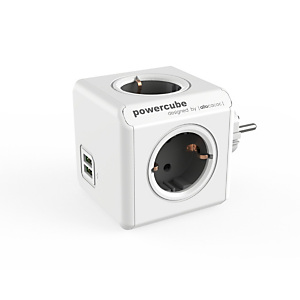 Powercube Allocacoc PowerCube Original USB, 4 salidas AC, Interior, Tipo F, Tipo F, Gris, Blanco, CE 1202GY/DEOUPC Powercube Allocacoc PowerCube Original USB, 4 salidas AC, Interior, Tipo F, Tipo F, Gris, Blanco, CE 1202GY/DEOUPC