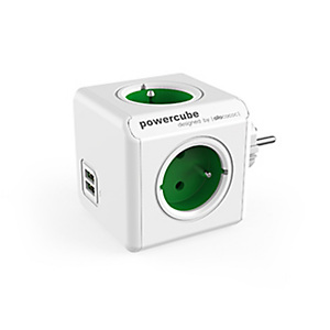 Powercube Allocacoc PowerCube Original USB Type E, Interior, Tipo E, Azul, CE, 4 salidas AC, 16 A 2202GN/FROUPC Powercube Allocacoc PowerCube Original USB Type E, Interior, Tipo E, Azul, CE, 4 salidas AC, 16 A 2202GN/FROUPC