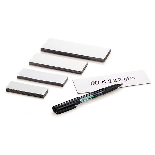 Pre-cut magnetic labels, 25x80mm, pack of 50