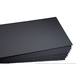 PRECISION Cartón pluma, negro, 5 mm, 50 x 70 cm