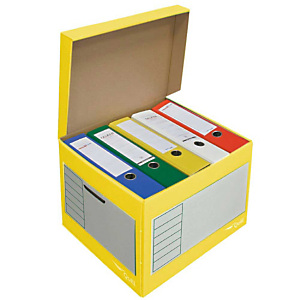 Pressel 10 caisses à archives 43l, jaune Pressel 10 caisses à archives 43l, jaune