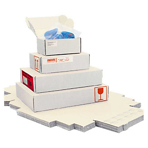 Pressel 20 boîtes d'expédition avec couvercle rabattable, blanc, A5, 220x157x100mm Pressel 20 boîtes d'expédition avec couvercle rabattable, blanc, A5, 220x157x100mm