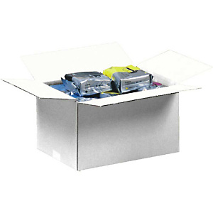 Pressel 25 caisses américaines simple cannelure, blanc, 355x250x250mm Pressel 25 caisses américaines simple cannelure, blanc, 355x250x250mm
