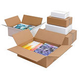 Pressel Scatola tipo americano, 800x600x500 mm, Cartone a doppia onda, Parte superiore ripiegabile, Avana (confezione 10 pezzi) Pressel Scatola tipo americano, 800x600x500 mm, Cartone a doppia onda, Parte superiore ripiegabile, Avana (confezione 10 pezzi)