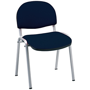 Prima Silla apilable, tapizado, estructura aluminizada, negro Prima Silla apilable, tapizado, estructura aluminizada, negro