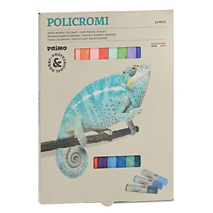PRIMO - MOROCOLOR Gessetti quadrati Policromi - quadrati - 13x13x80mm - Primo - astuccio 24 gessi PRIMO - MOROCOLOR Gessetti quadrati Policromi - quadrati - 13x13x80mm - Primo - astuccio 24 gessi
