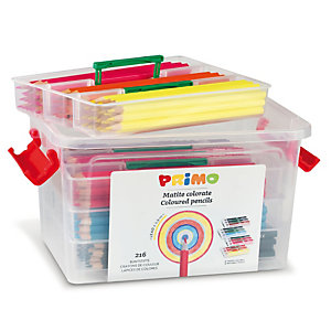 PRIMO - MOROCOLOR Matite colorate - diametro mina 2,9 mm - 12 colori assortiti - Primo - schoolbox 216 pezzi