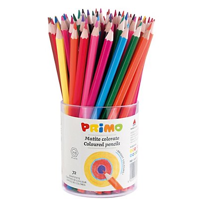 PRIMO - MOROCOLOR Matite colorate - diametro mina 2,90 mm - colori assortiti - Primo - bicchiere 72 matite - 1