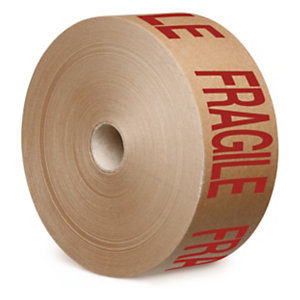 Printed “FRAGILE” Gummed Paper Tape