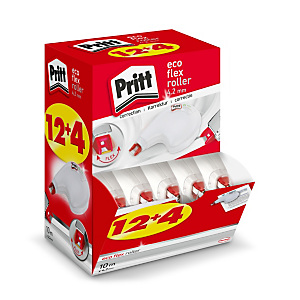 Pritt Offerta 12+4 Correttori roller a nastro ECO Flex, 4,2 mm x 10 m Pritt Offerta 12+4 Correttori roller a nastro ECO Flex, 4,2 mm x 10 m