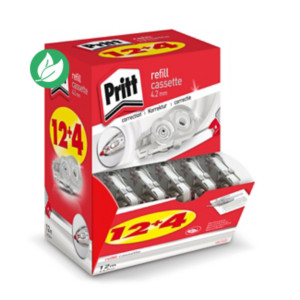 Pritt Recharge pour roller de correction rechargeable Flex, 4,2 mm x 12 m - Lot de 12+4 Pritt Recharge pour roller de correction rechargeable Flex, 4,2 mm x 12 m - Lot de 12+4