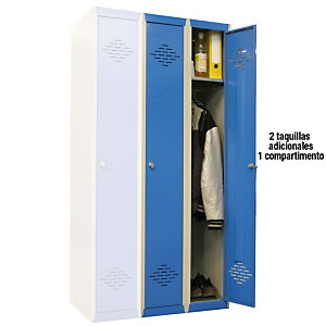 PROMEDIF Taquilla adicional de 1 compartimento puerta azul