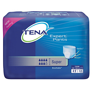 Protections Tena Expert Pants Super large, le paquet de 12 Protections Tena Expert Pants Super large, le paquet de 12