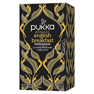 pukka Boisson au thé noir Elegant English Breakfast biologique et équitable - Boîte de 20 sachets