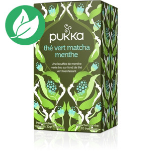 pukka Boisson au thé vert Matcha Menthe biologique et équitable, menthe verte, thé vert, thé Sencha, boîte de 20 sachets emballés individuellement pukka Boisson au thé vert Matcha Menthe biologique et équitable, menthe verte, thé vert, thé Sencha, boîte de 20 sachets emballés individuellement