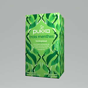 pukka Infusion biologique au trois menthes - boîte de 20 sachets emballés individuellement