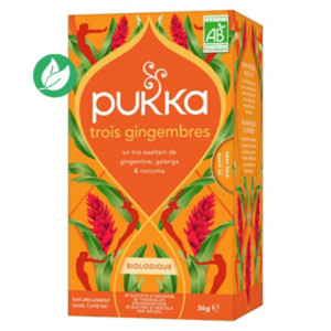 Pukka Thé 3 gingembres - Biologique et équitable - Boîte de 20 sachets Pukka Thé 3 gingembres - Biologique et équitable - Boîte de 20 sachets
