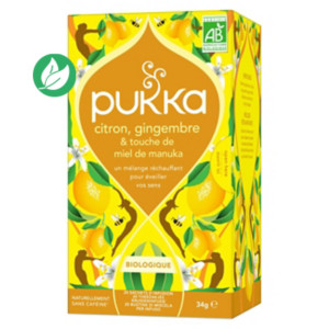 pukka Thé Chaleur hivernale citron gingembre et touche de miel de Manuka - Biologique et équitable - Boîte de 20 sachets pukka Thé Chaleur hivernale citron gingembre et touche de miel de Manuka - Biologique et équitable - Boîte de 20 sachets