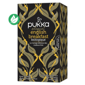 pukka Thé noir Elegant English Breakfast - Biologique et équitable - Boîte de 20 sachets
