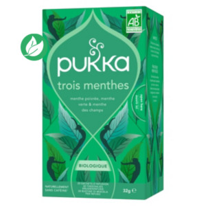 pukka Thé trois menthes - Biologique et équitable - Boîte de 20 sachets pukka Thé trois menthes - Biologique et équitable - Boîte de 20 sachets