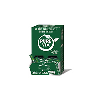Pure Via Edulcorant Stévia - Boîte distributrice de 300 sticks de 1 g Pure Via Edulcorant Stévia - Boîte distributrice de 300 sticks de 1 g