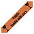 PVC Warnband mit Standardaufdruck "fragile handle with care" und Symbol - 1