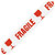 PVC Warnband mit Standardaufdruck "Fragile" und Symbol in weiß - 2