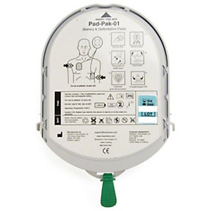 PVS PAD/Pak Pacchetto piastre e batteria Adulto per Defibrillatore HeartSine® Samaritan PAD 350P, Grigio