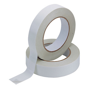 Q CONNECT Cinta adhesiva de doble cara, polipropileno, blanco, 25 mm x 33 m