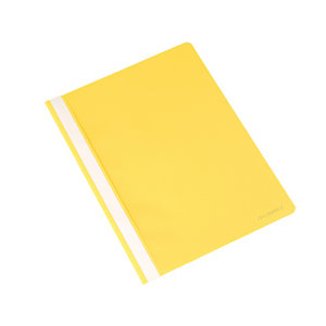 Q CONNECT Dossier fástener, capacidad para 30 hojas, PVC, A4, amarillo