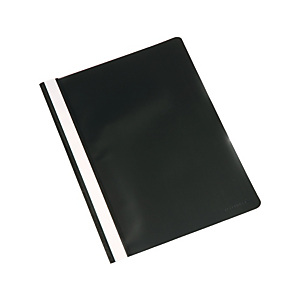 Q CONNECT Dossier fástener, capacidad para 30 hojas, PVC, A4, negro Q CONNECT Dossier fástener, capacidad para 30 hojas, PVC, A4, negro