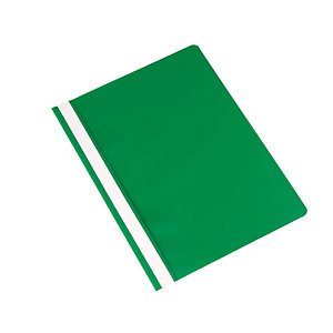 Q CONNECT Dossier fástener, capacidad para 30 hojas, PVC, A4, verde