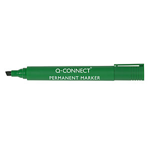 Q CONNECT Marcador permanente, punta biselada, 1-5 mm, verde