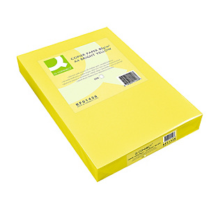 Q CONNECT Papel de colores para Faxes, Fotocopiadoras e Impresoras de Inyección de Tinta y láser, Amarillo intenso A4 80 g/m² Q CONNECT Papel de colores para Faxes, Fotocopiadoras e Impresoras de Inyección de Tinta y láser, Amarillo intenso A4 80 g/m²