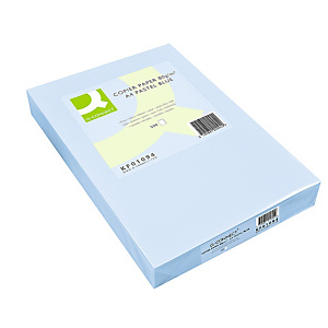 Q CONNECT Papel de colores para Faxes, Fotocopiadoras e Impresoras de Inyección de Tinta y láser, Azul Celeste A4 80 g/m² Q CONNECT Papel de colores para Faxes, Fotocopiadoras e Impresoras de Inyección de Tinta y láser, Azul Celeste A4 80 g/m²