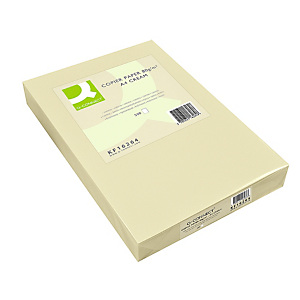 Q CONNECT Papel de colores para Faxes, Fotocopiadoras e Impresoras de Inyección de Tinta y láser, Crema A4 80 g/m² Q CONNECT Papel de colores para Faxes, Fotocopiadoras e Impresoras de Inyección de Tinta y láser, Crema A4 80 g/m²