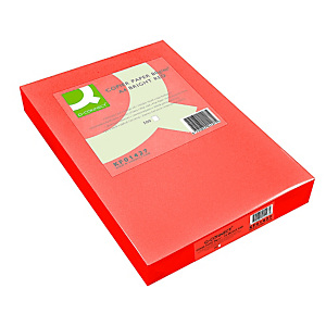 Q CONNECT Papel de colores para Faxes, Fotocopiadoras e Impresoras de Inyección de Tinta y láser, Rojo A4 80 g/m² Q CONNECT Papel de colores para Faxes, Fotocopiadoras e Impresoras de Inyección de Tinta y láser, Rojo A4 80 g/m²