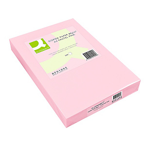 Q CONNECT Papel de colores para Faxes, Fotocopiadoras e Impresoras de Inyección de Tinta y láser, Rosa A4 80 g/m² Q CONNECT Papel de colores para Faxes, Fotocopiadoras e Impresoras de Inyección de Tinta y láser, Rosa A4 80 g/m²