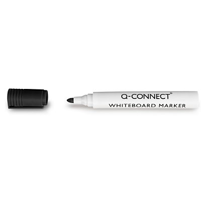 Q-CONNNECT Drywipe marker pens, black, pack of 10 - 1