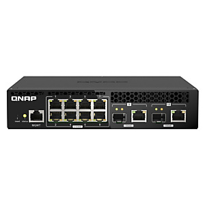 Qnap QSW-M2108R-2C, Gestionado, L2, 2.5G Ethernet (100/1000/2500), Bidireccional completo (Full duplex), Energía sobre Ethernet (PoE), Montaje en rack